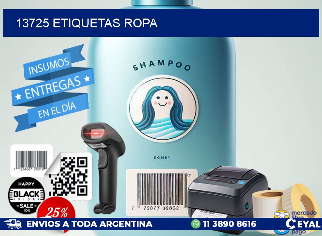 13725 ETIQUETAS ROPA