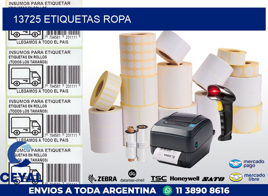 13725 ETIQUETAS ROPA