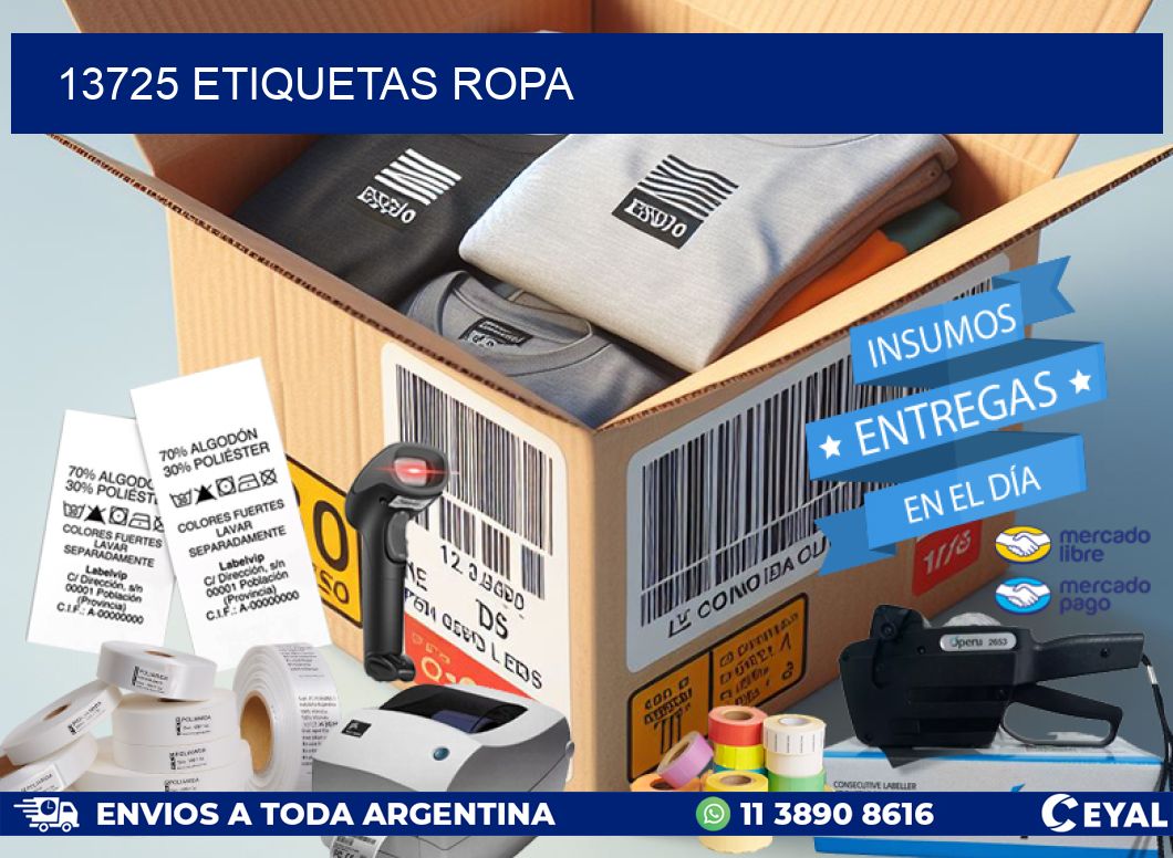 13725 ETIQUETAS ROPA