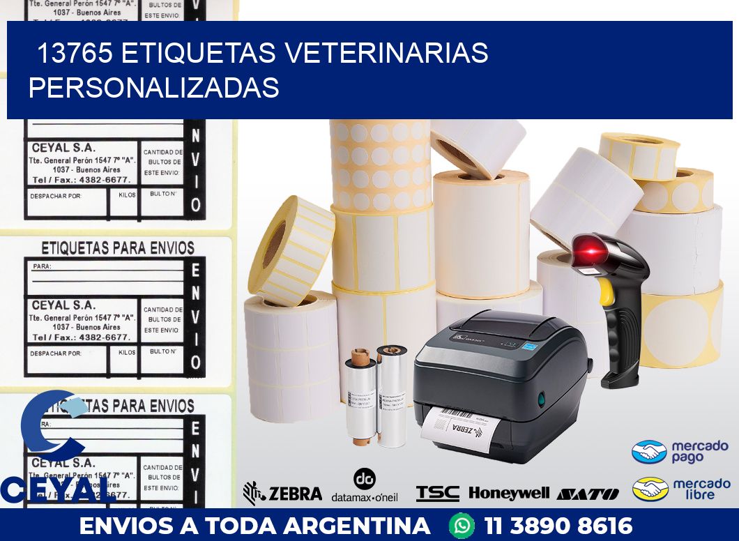 13765 ETIQUETAS VETERINARIAS PERSONALIZADAS