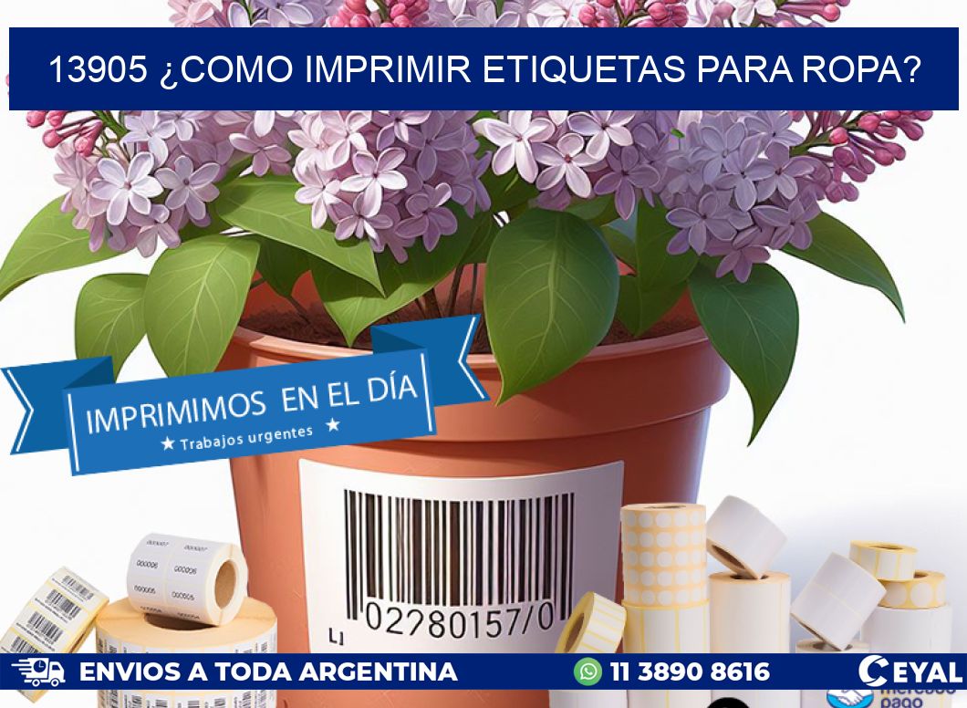 13905 ¿COMO IMPRIMIR ETIQUETAS PARA ROPA?