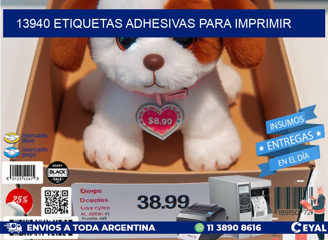 13940 Etiquetas adhesivas para imprimir