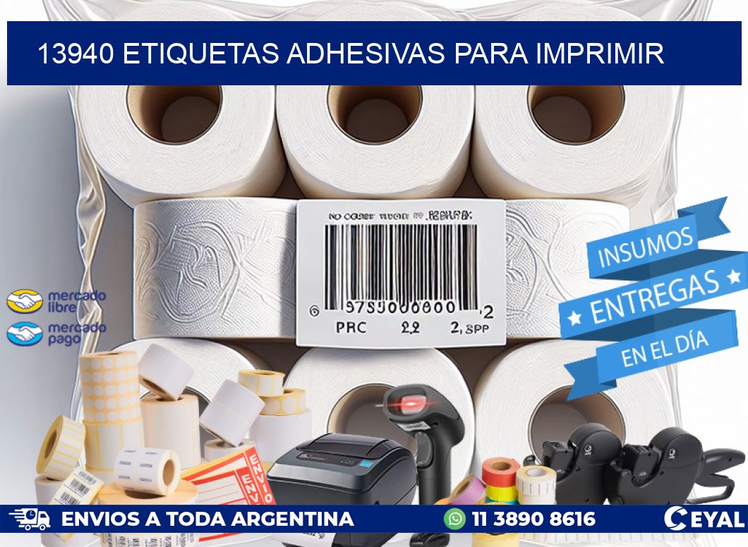 13940 Etiquetas adhesivas para imprimir