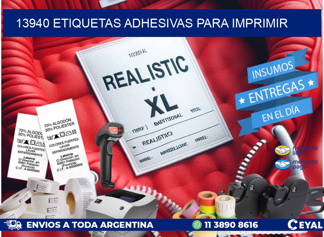 13940 Etiquetas adhesivas para imprimir