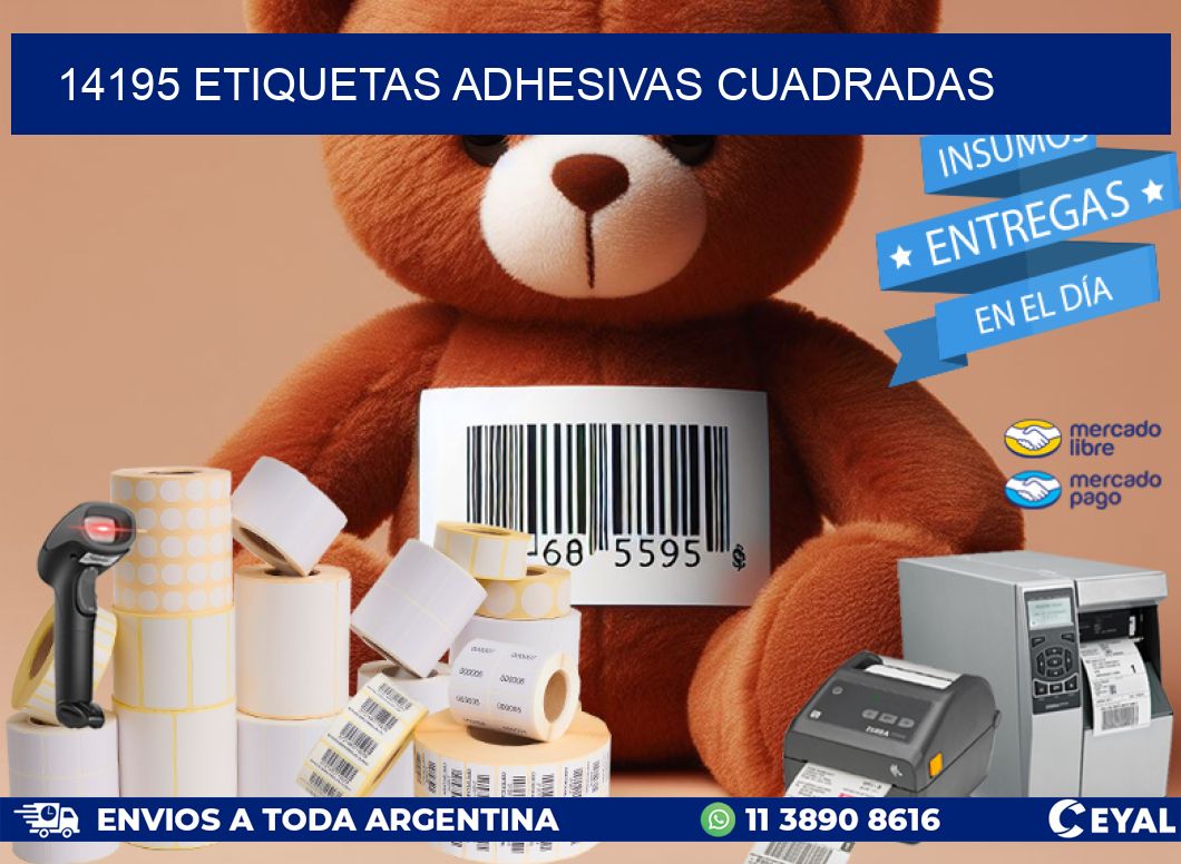 14195 etiquetas adhesivas cuadradas