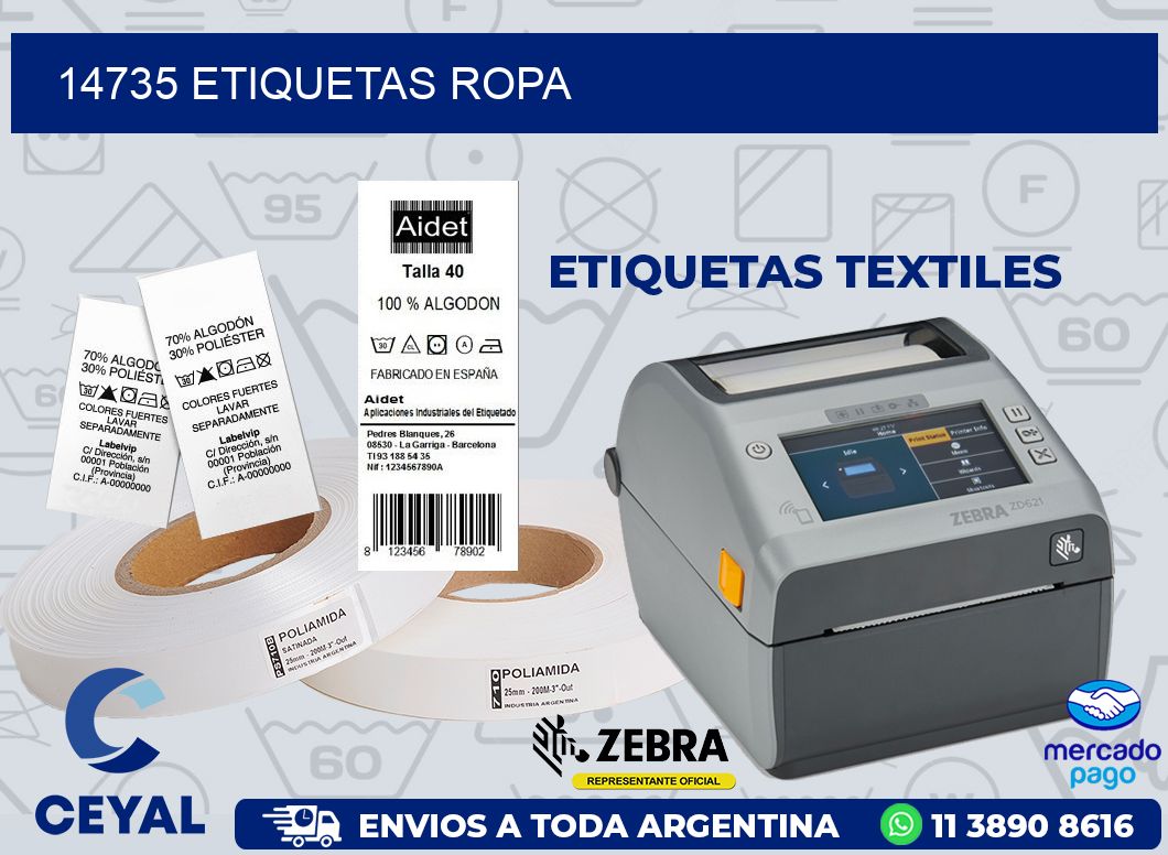 14735 ETIQUETAS ROPA