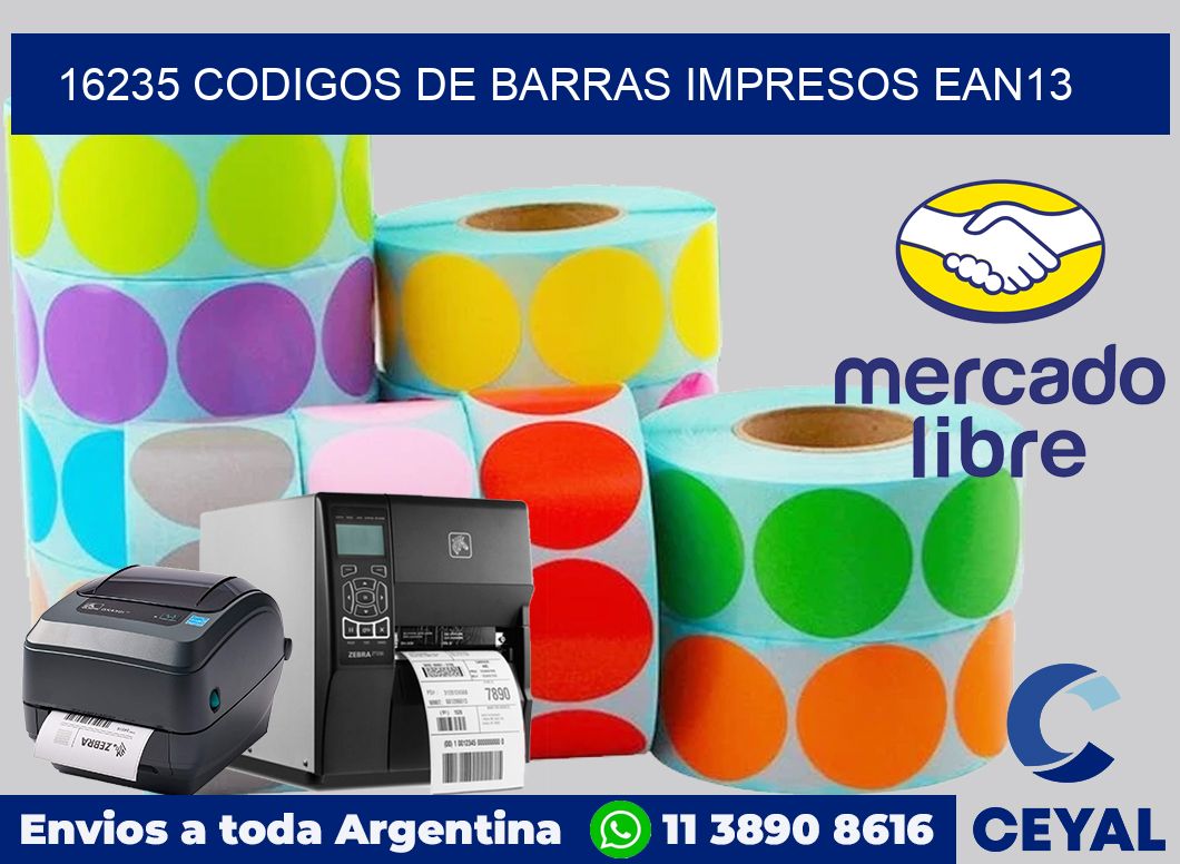 16235 codigos de barras impresos ean13
