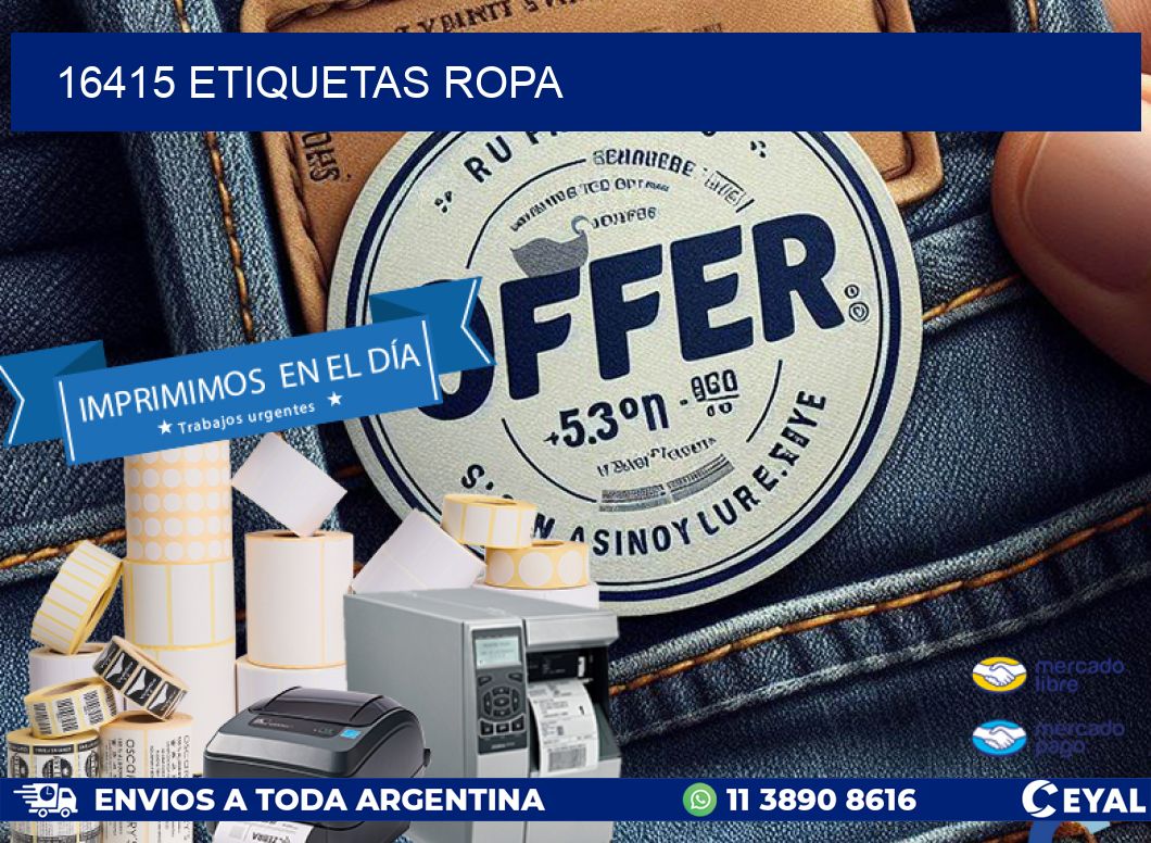 16415 ETIQUETAS ROPA