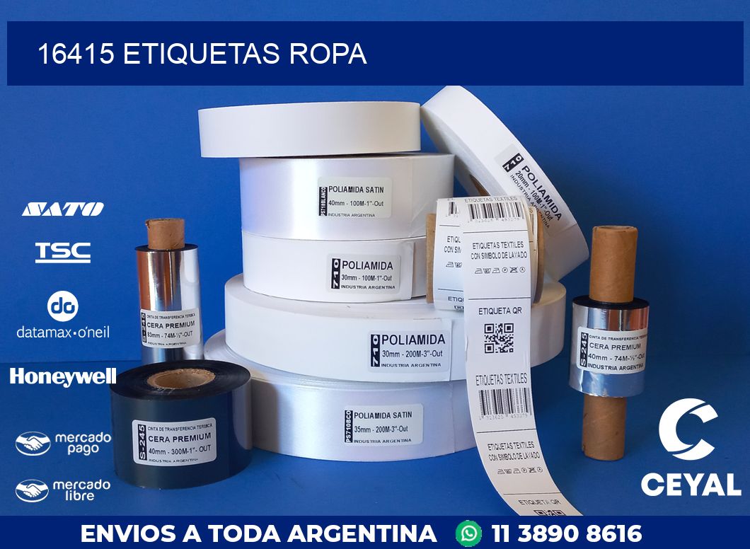 16415 ETIQUETAS ROPA
