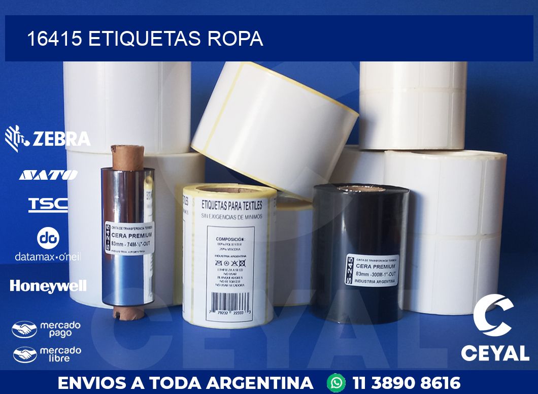 16415 ETIQUETAS ROPA