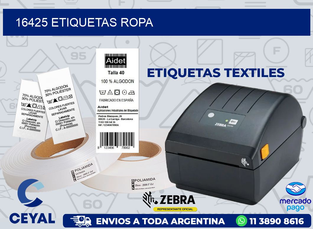 16425 ETIQUETAS ROPA