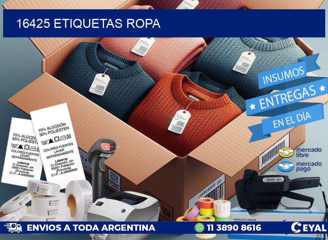 16425 ETIQUETAS ROPA