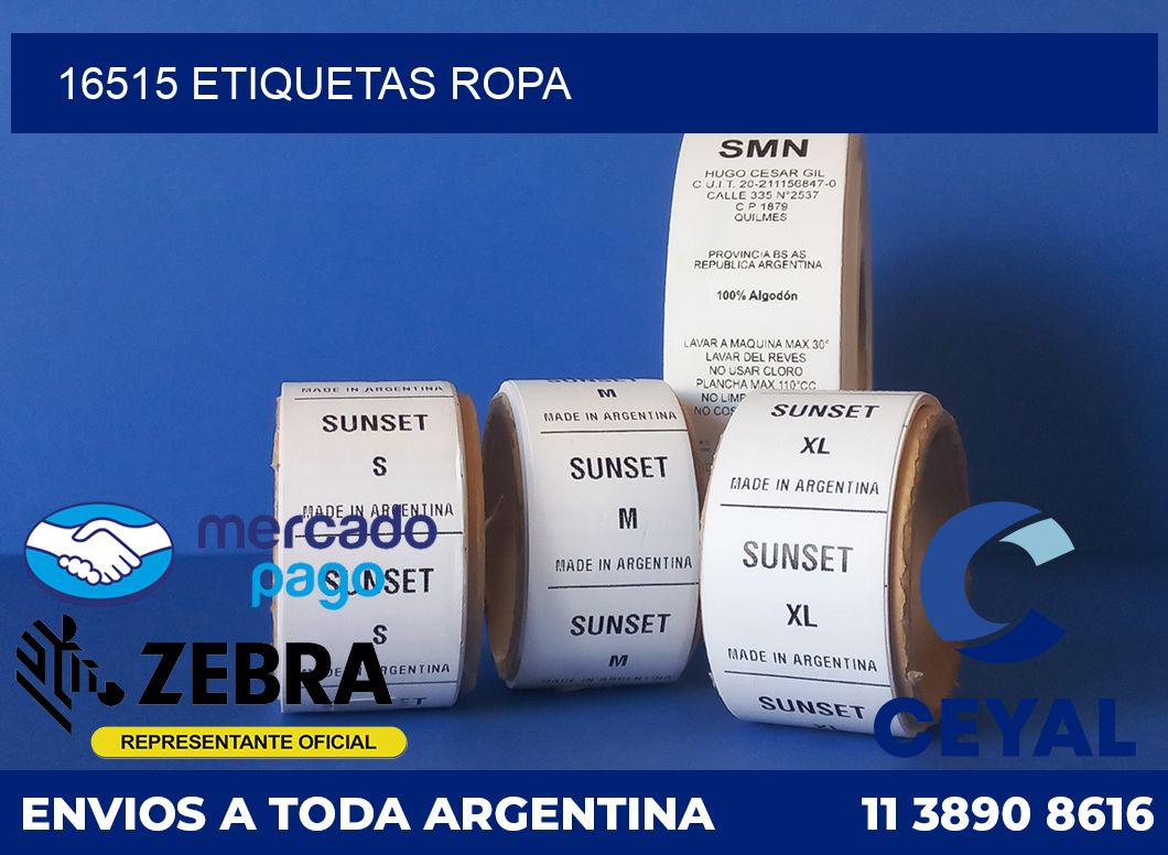 16515 ETIQUETAS ROPA