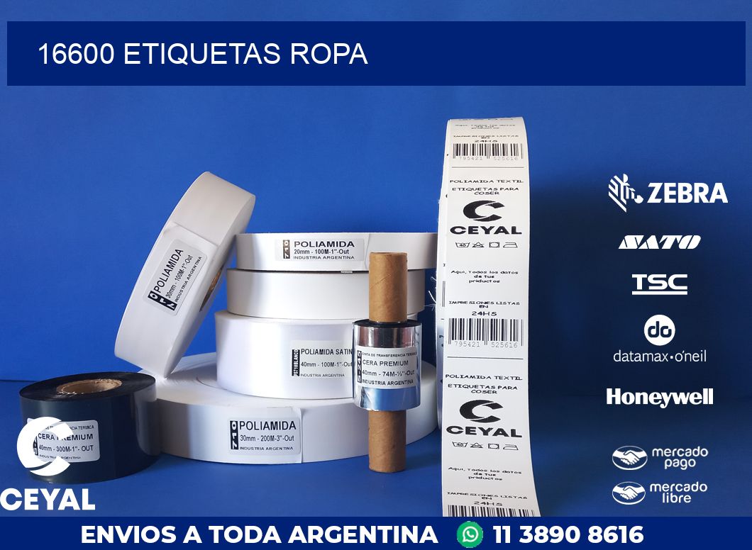 16600 ETIQUETAS ROPA
