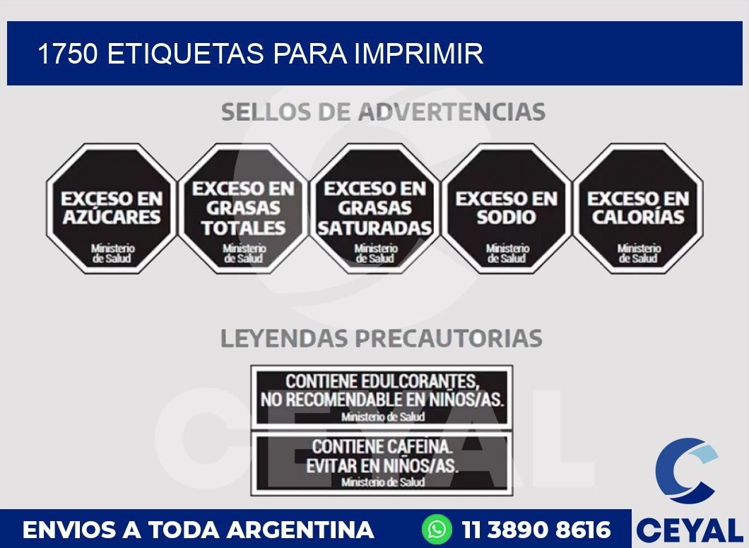 1750 ETIQUETAS PARA IMPRIMIR