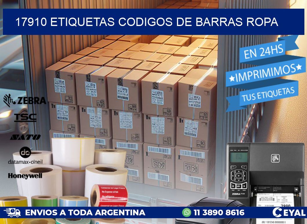 17910 ETIQUETAS CODIGOS DE BARRAS ROPA