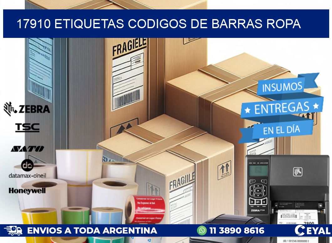 17910 ETIQUETAS CODIGOS DE BARRAS ROPA