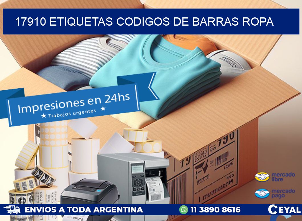 17910 ETIQUETAS CODIGOS DE BARRAS ROPA