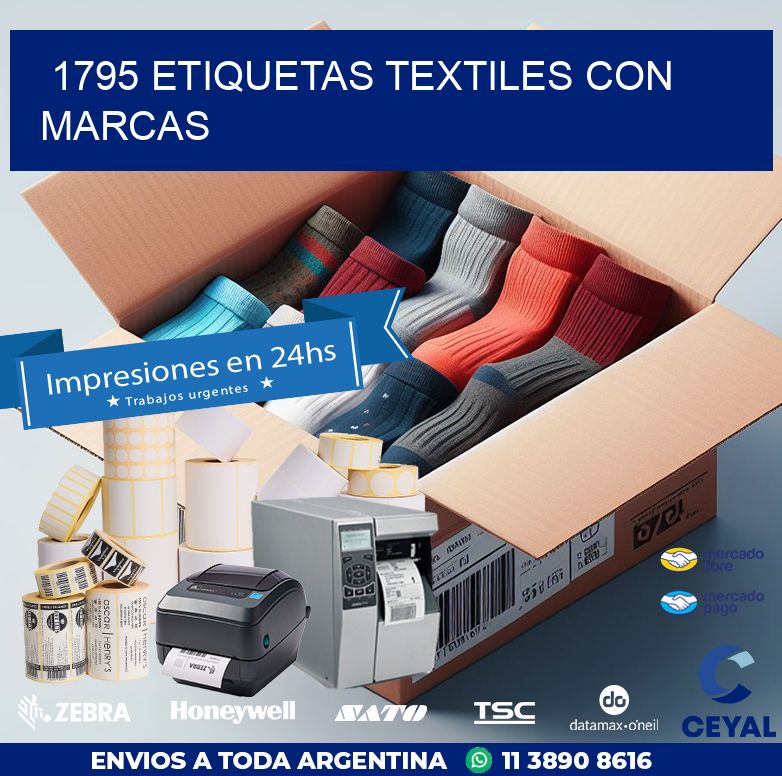 1795 ETIQUETAS TEXTILES CON MARCAS