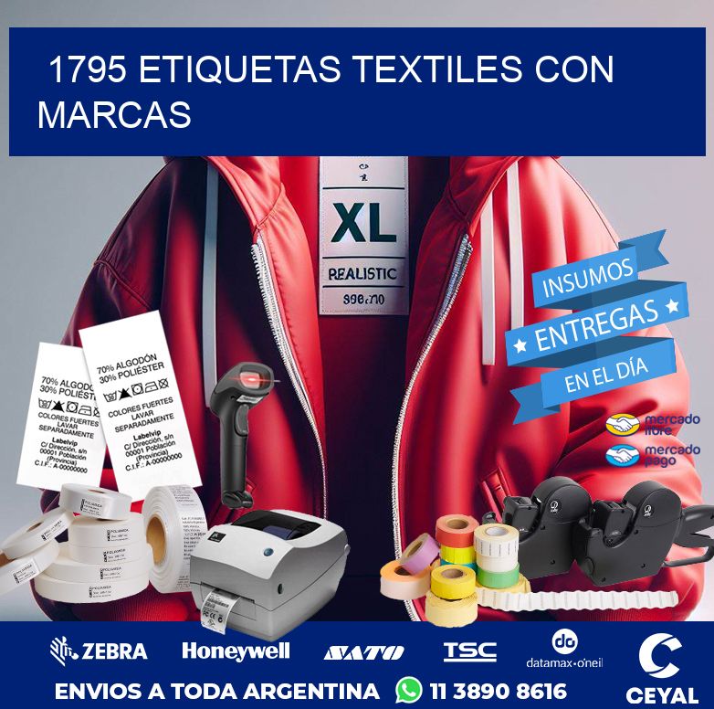 1795 ETIQUETAS TEXTILES CON MARCAS
