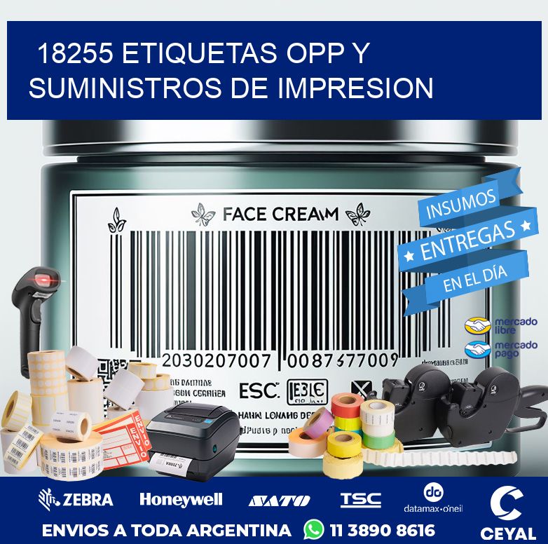 18255 ETIQUETAS OPP Y SUMINISTROS DE IMPRESION