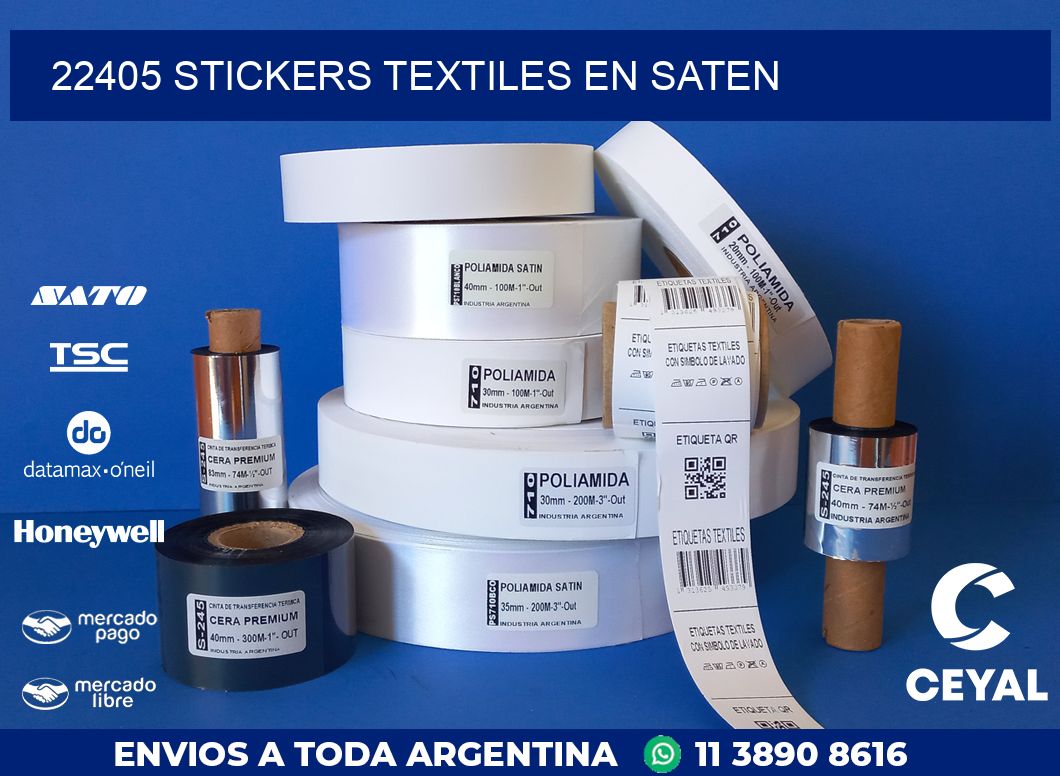 22405 STICKERS TEXTILES EN SATEN