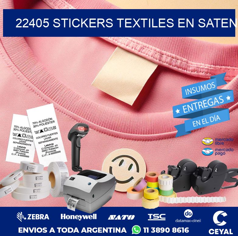 22405 STICKERS TEXTILES EN SATEN
