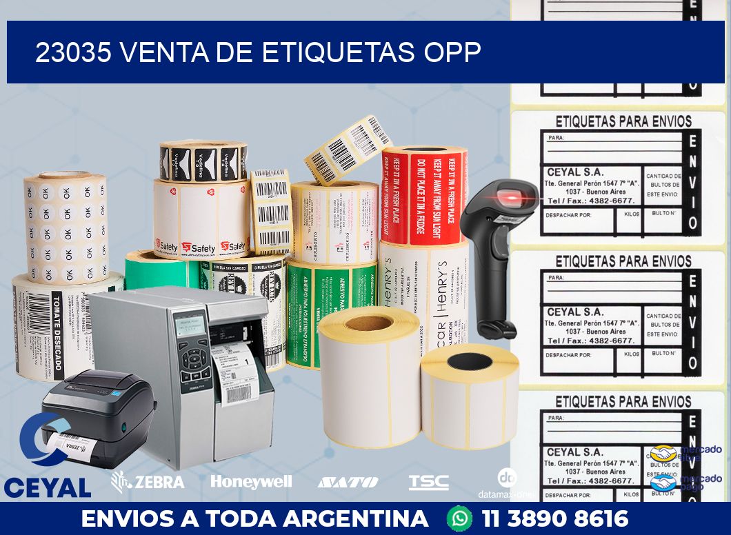 23035 VENTA DE ETIQUETAS OPP