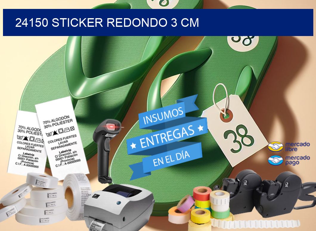 24150 STICKER REDONDO 3 CM