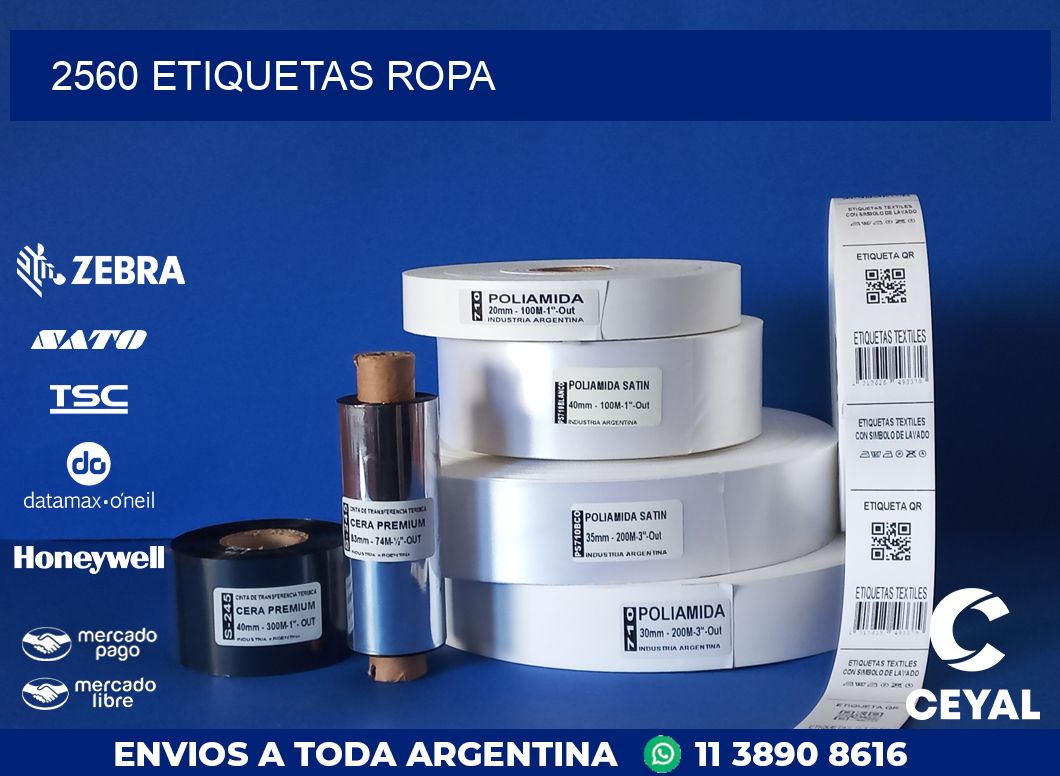 2560 ETIQUETAS ROPA