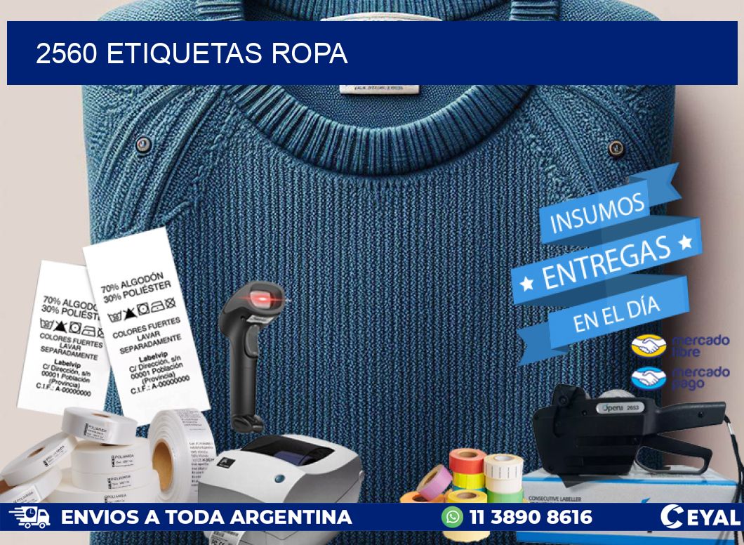 2560 ETIQUETAS ROPA