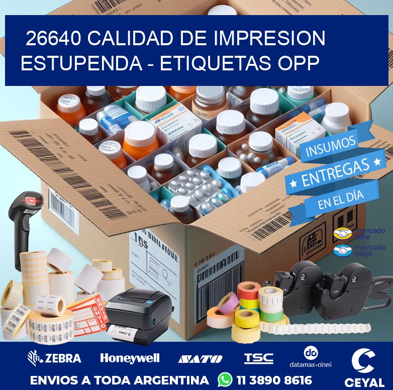 26640 CALIDAD DE IMPRESION ESTUPENDA - ETIQUETAS OPP