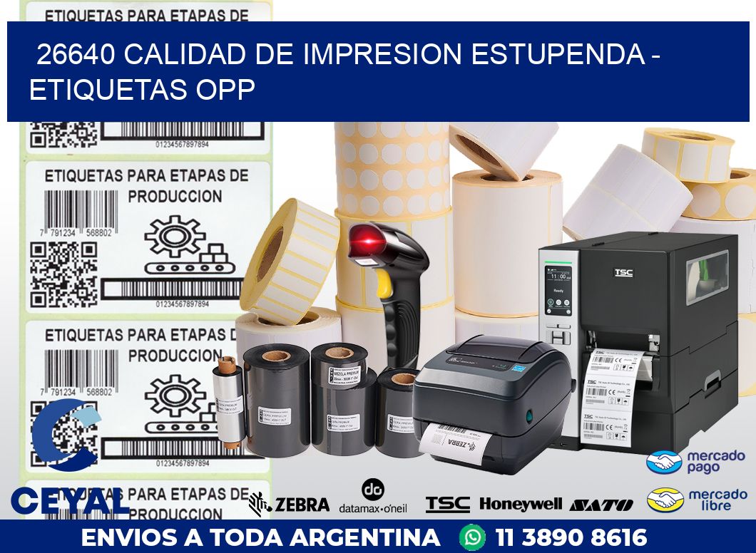 26640 CALIDAD DE IMPRESION ESTUPENDA – ETIQUETAS OPP