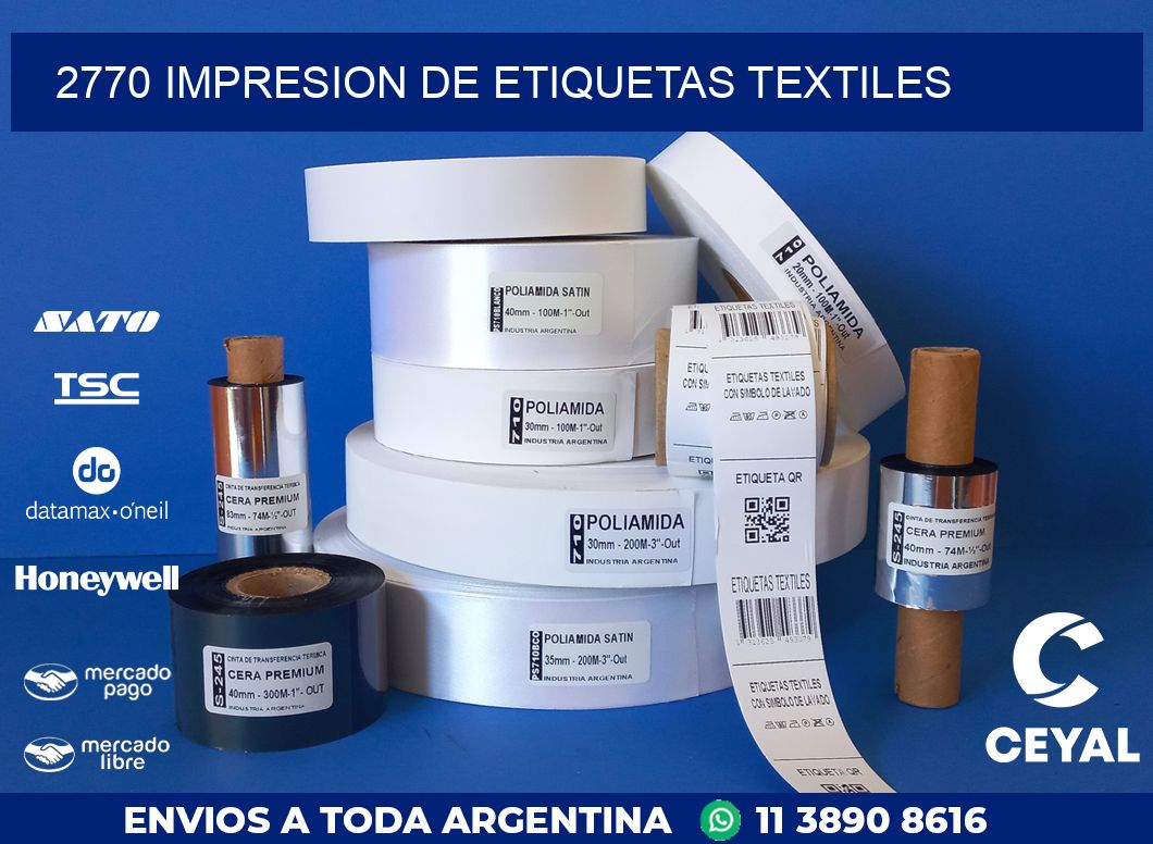2770 IMPRESION DE ETIQUETAS TEXTILES