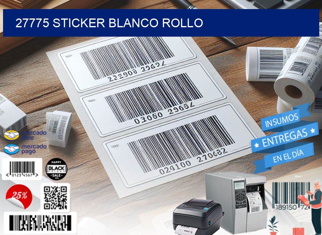 27775 sticker blanco rollo