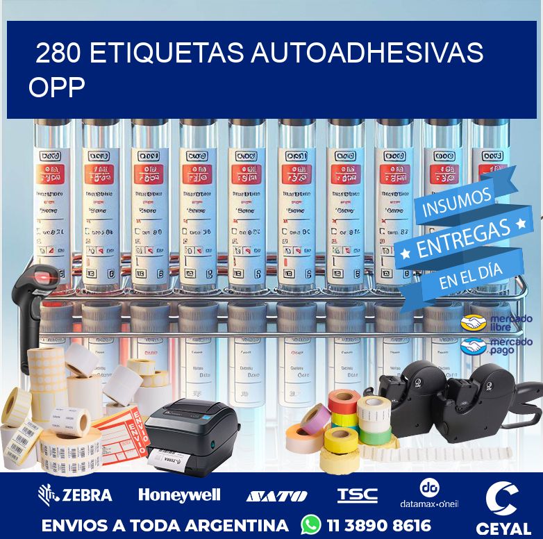 280 ETIQUETAS AUTOADHESIVAS OPP