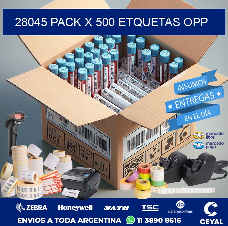 28045 PACK X 500 ETQUETAS OPP