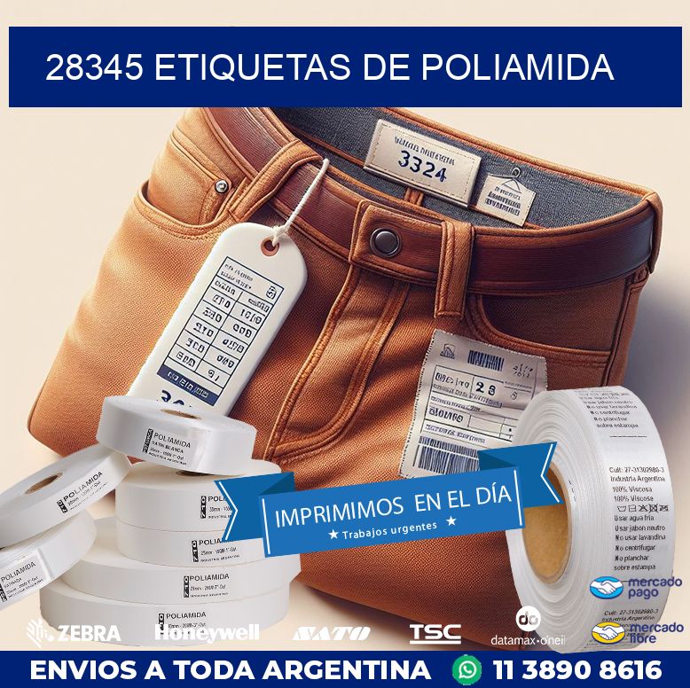 28345 ETIQUETAS DE POLIAMIDA