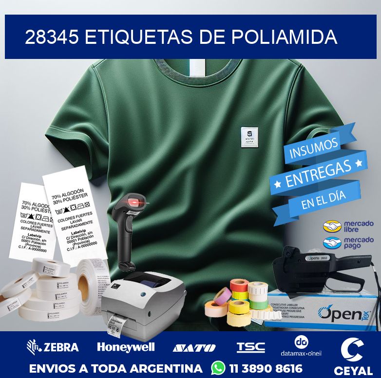 28345 ETIQUETAS DE POLIAMIDA