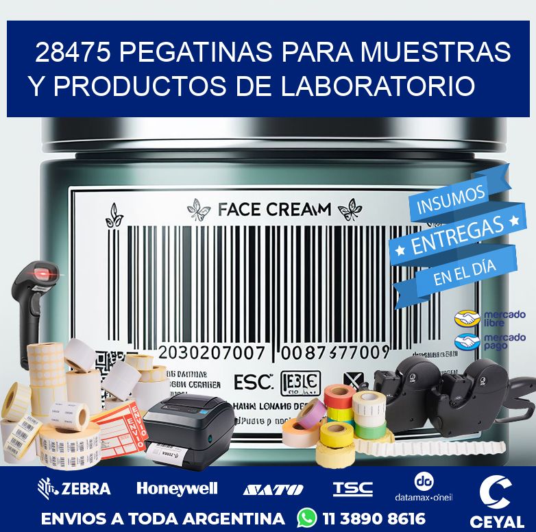 28475 PEGATINAS PARA MUESTRAS Y PRODUCTOS DE LABORATORIO