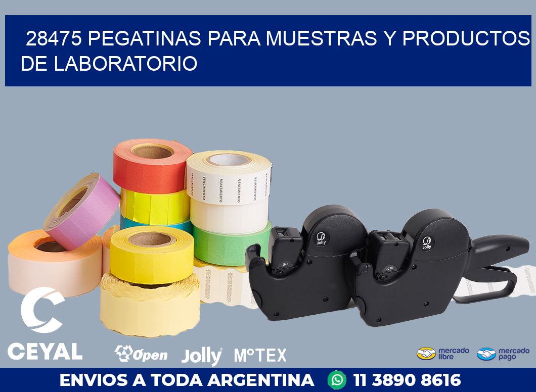 28475 PEGATINAS PARA MUESTRAS Y PRODUCTOS DE LABORATORIO