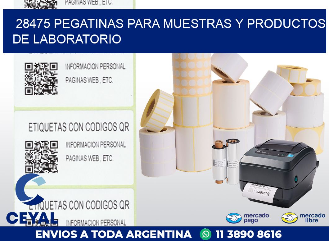28475 PEGATINAS PARA MUESTRAS Y PRODUCTOS DE LABORATORIO