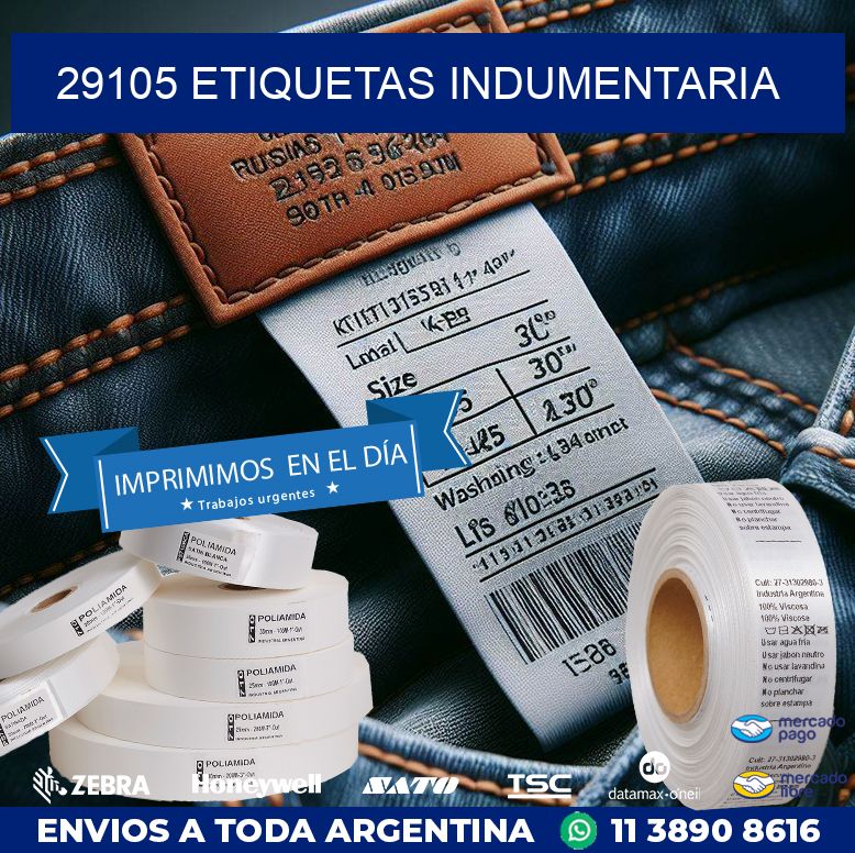 29105 ETIQUETAS INDUMENTARIA