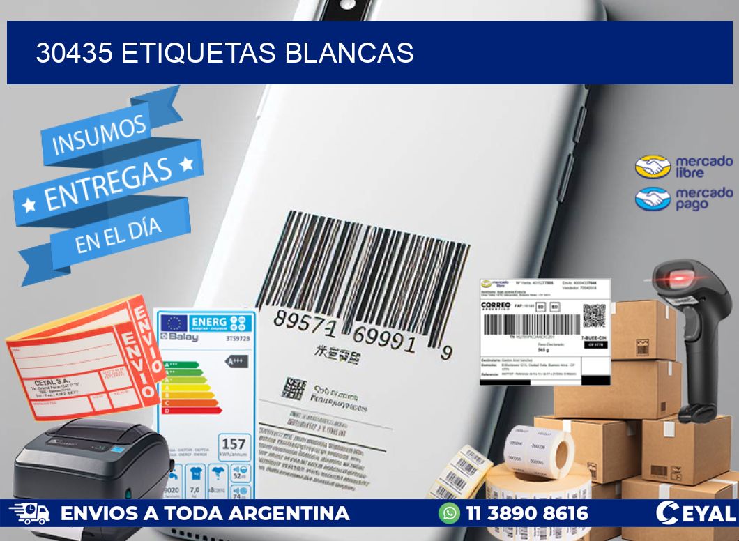 30435 ETIQUETAS BLANCAS