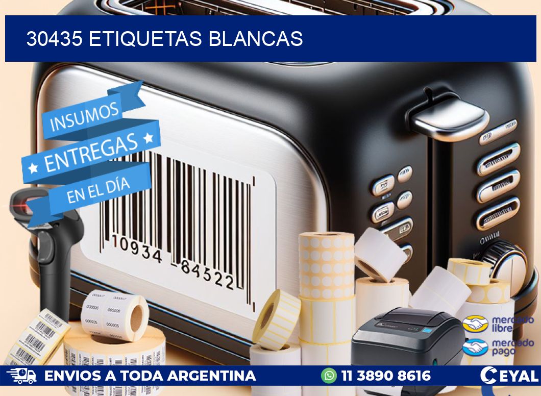 30435 ETIQUETAS BLANCAS
