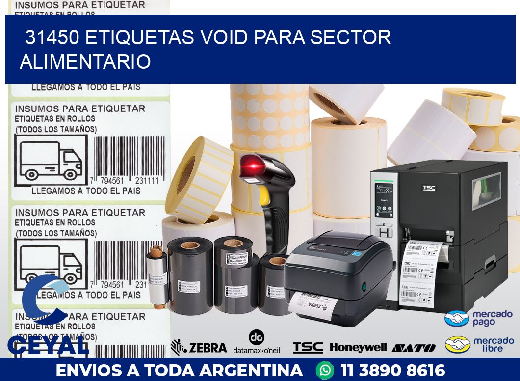 31450 ETIQUETAS VOID PARA SECTOR ALIMENTARIO