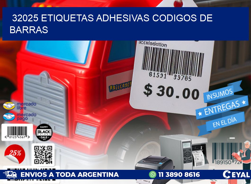 32025 ETIQUETAS ADHESIVAS CODIGOS DE BARRAS