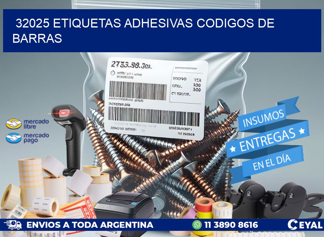 32025 ETIQUETAS ADHESIVAS CODIGOS DE BARRAS