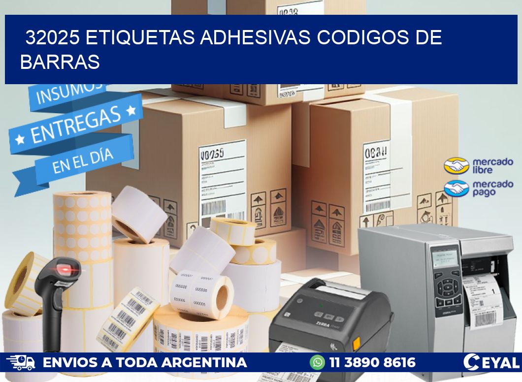 32025 ETIQUETAS ADHESIVAS CODIGOS DE BARRAS