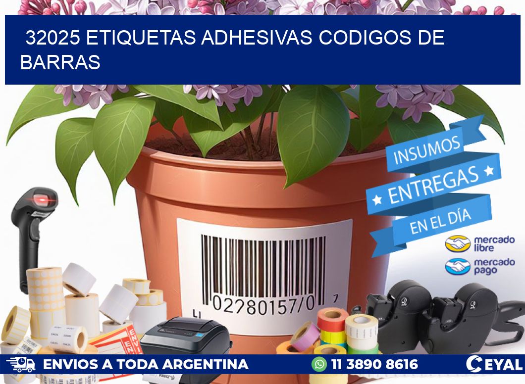 32025 ETIQUETAS ADHESIVAS CODIGOS DE BARRAS